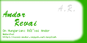 andor revai business card